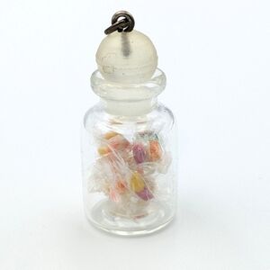 4/24$ 🌻 Miniature glass jar full of candy pendant